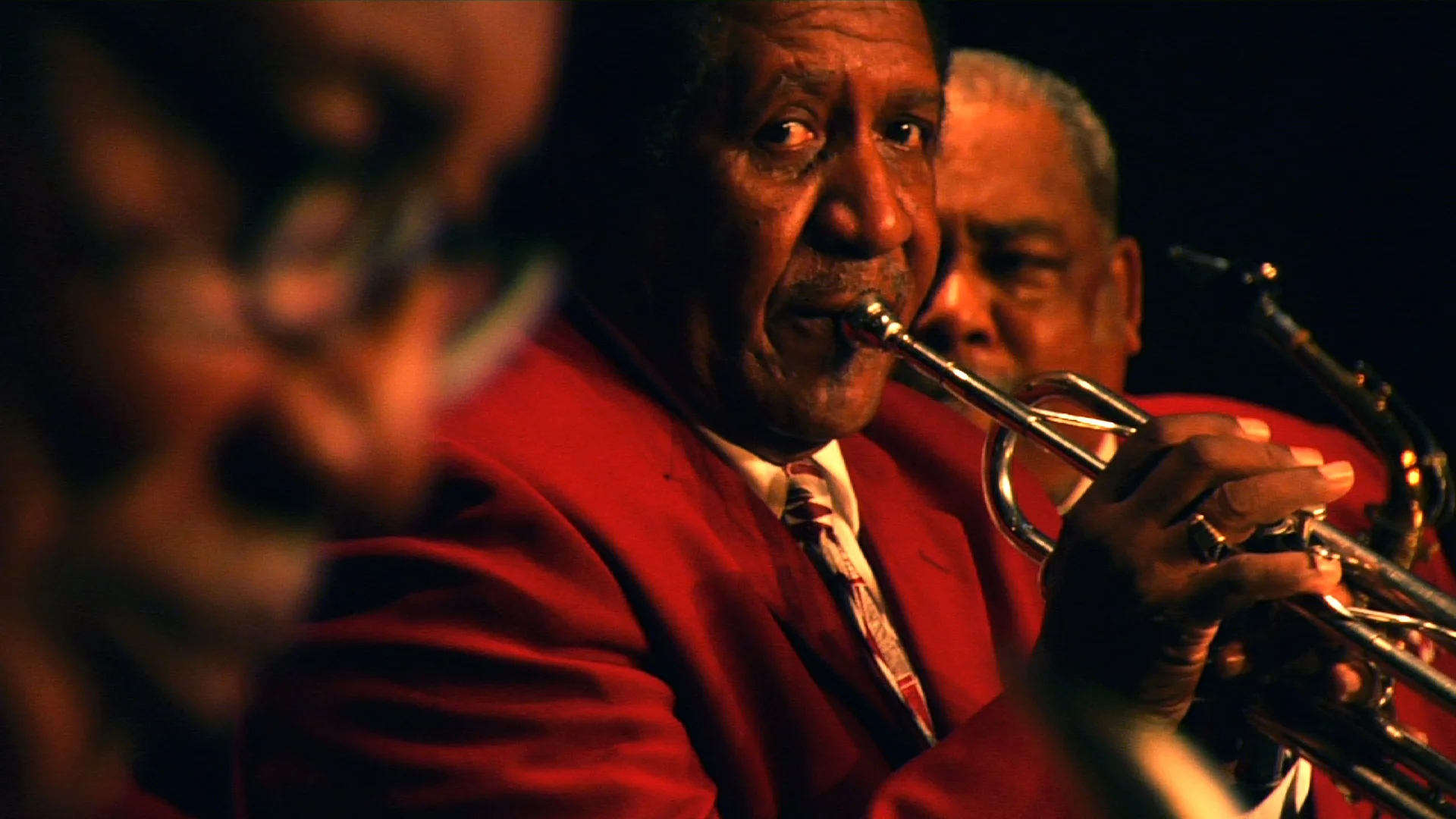 Dick Knight on trumpet with The Monitors