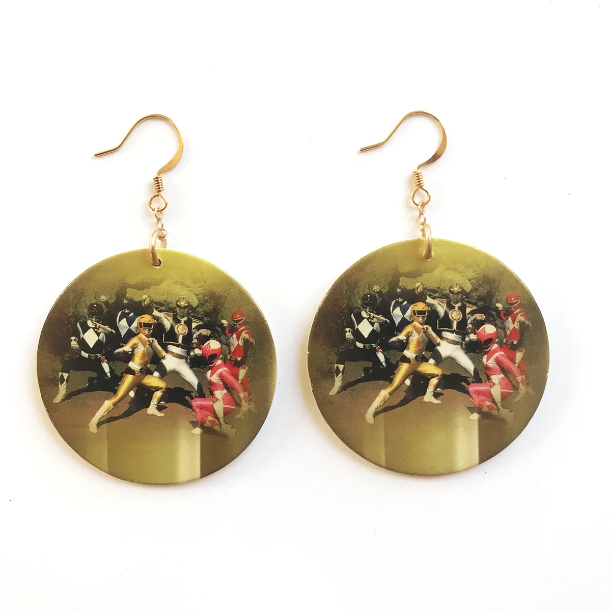 Power Rangers Pog Earrings
