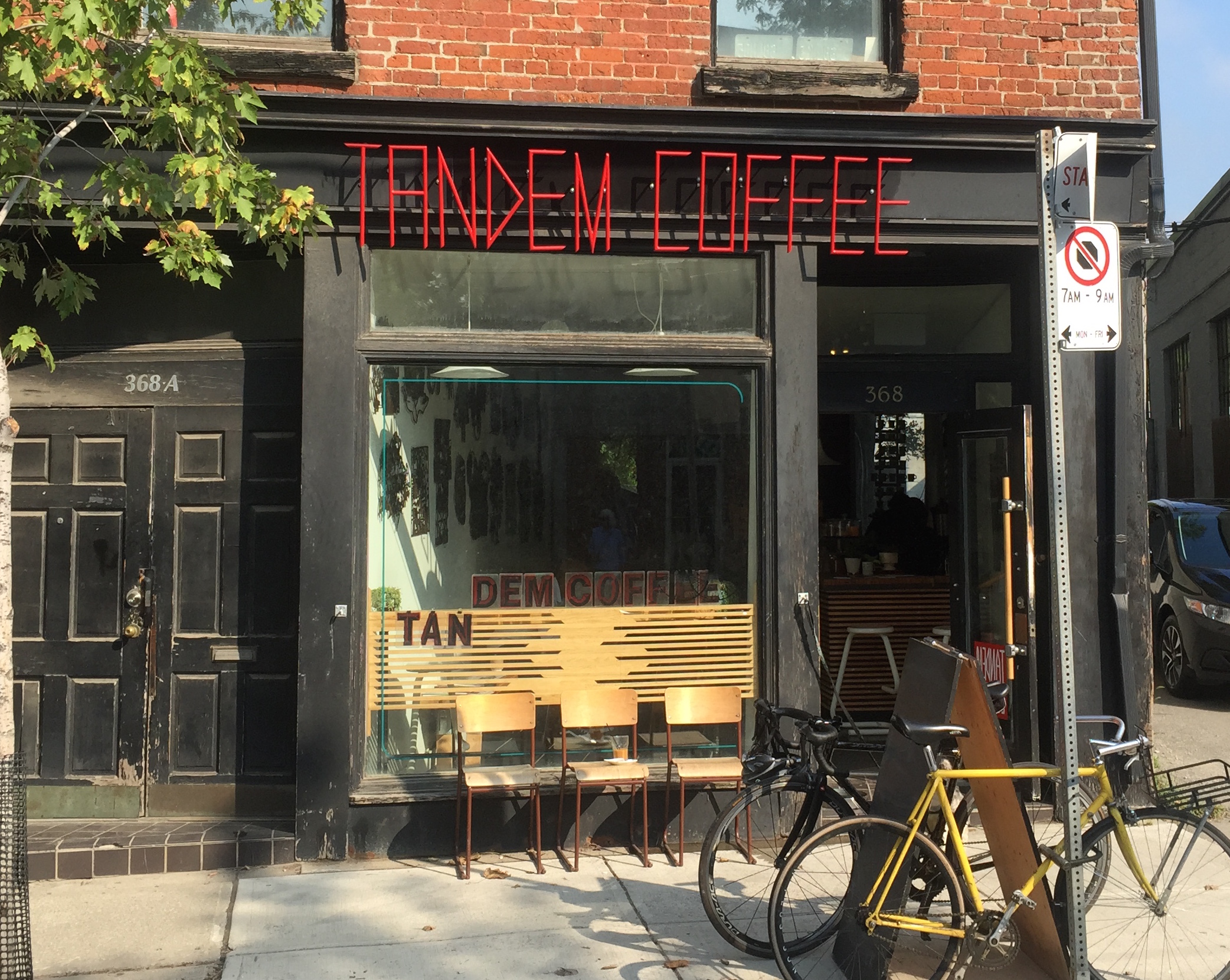 Tandem Coffee signage