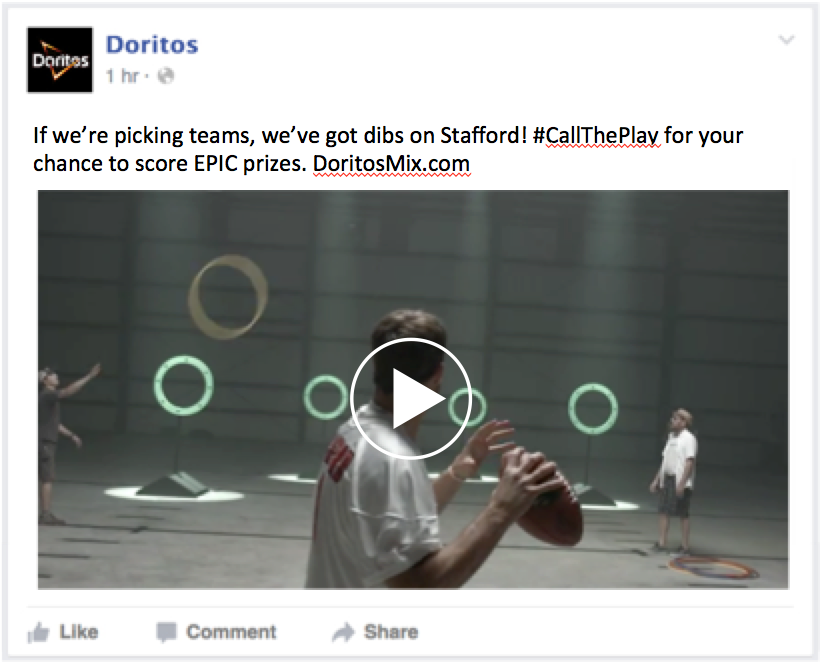 Shareable copy to highlight trick shots performed by Matt Stafford