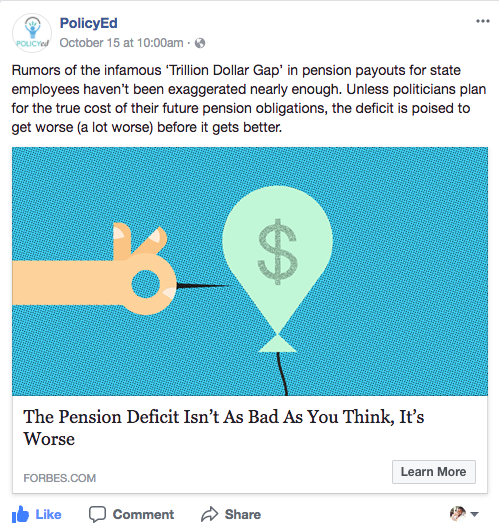 Organic social for PolicyEd to drive video views.