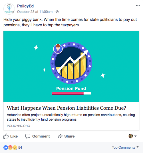Organic social for PolicyEd to drive video views.