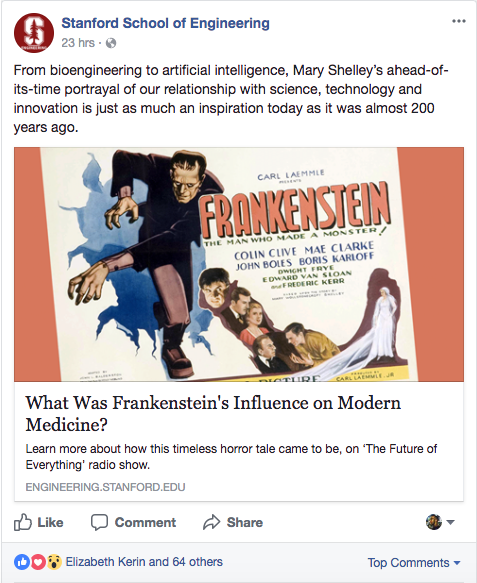 Organic social for Stanford School of Engineering.