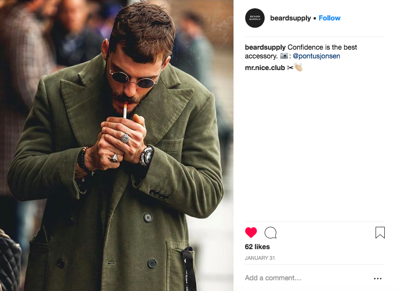 Organic social for Beard Supply.