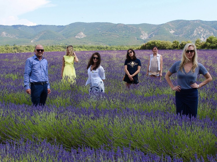 Allison in France, supporting the good (far right). 