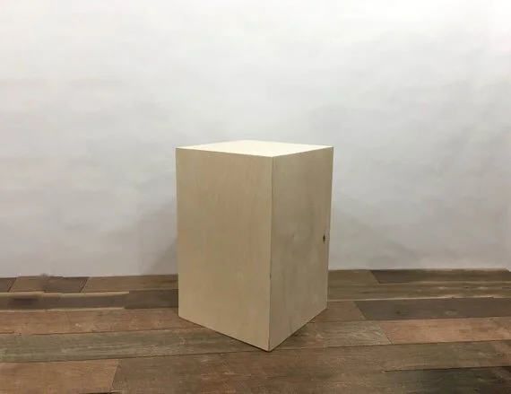 Modern solid End Table - Raw