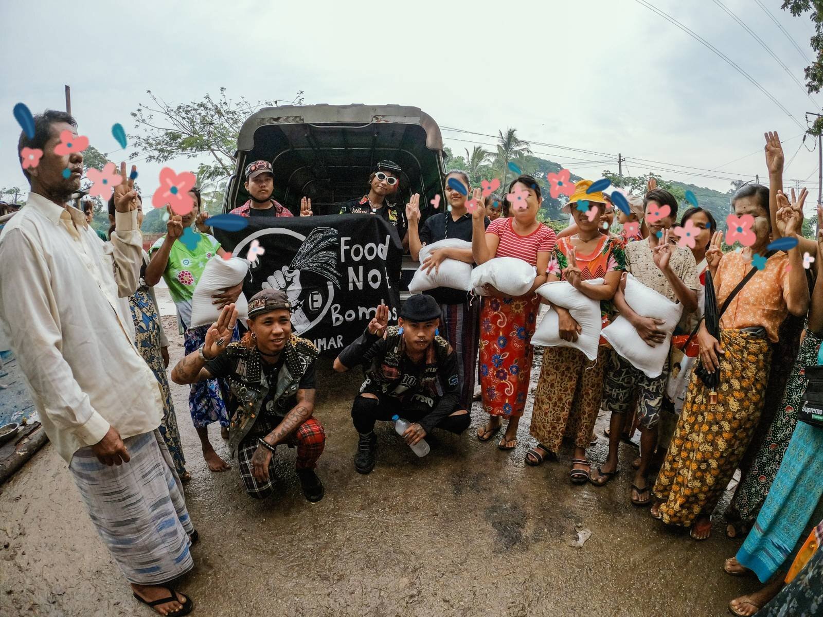 They drop bombs, you give food...