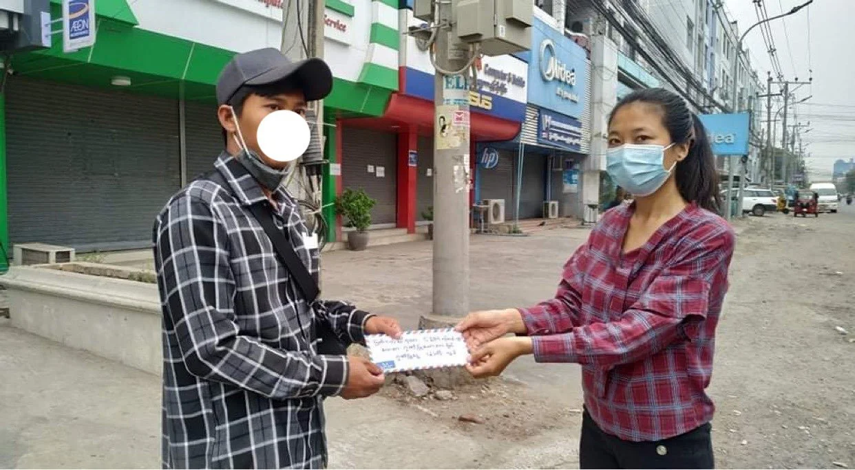 The Mandalay Railway workers to you: "Thank you, donors!"