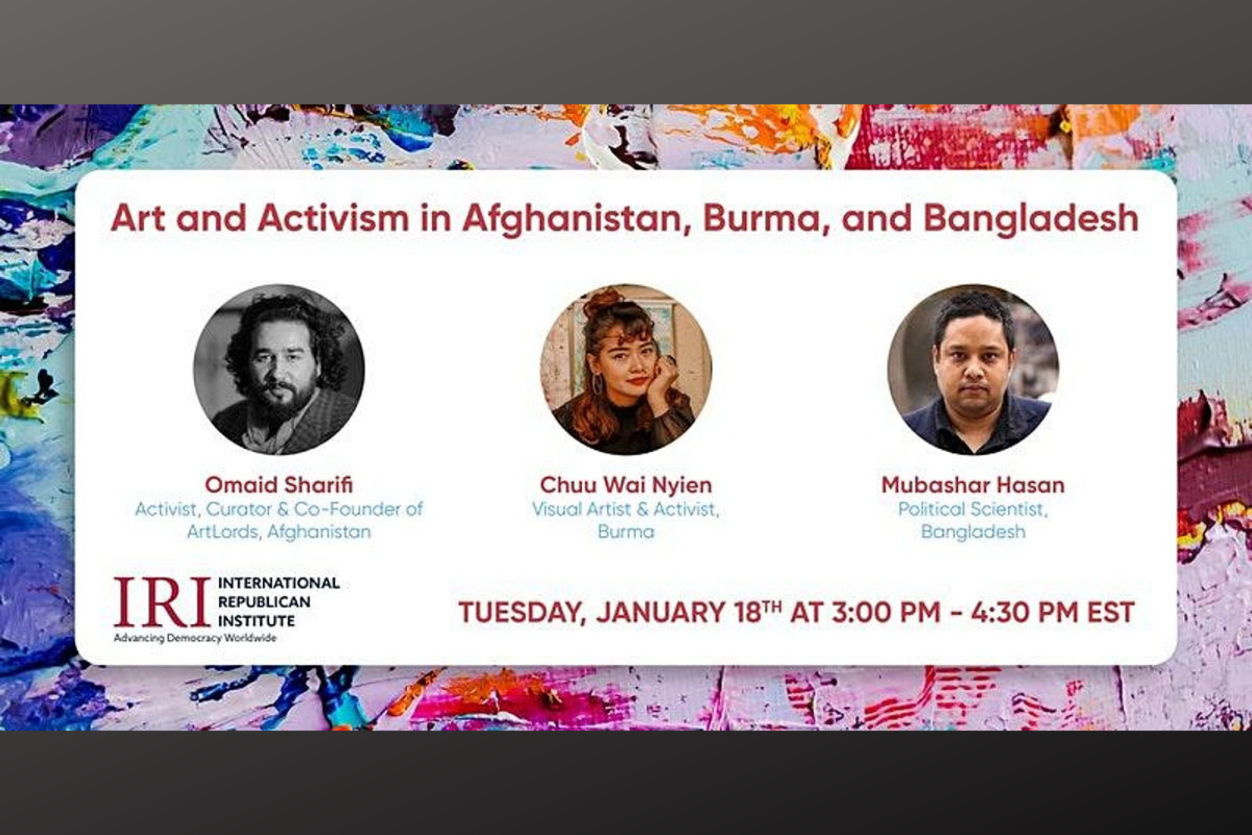 Art and Activism in Afghanistan, Burma, and Bangladesh
