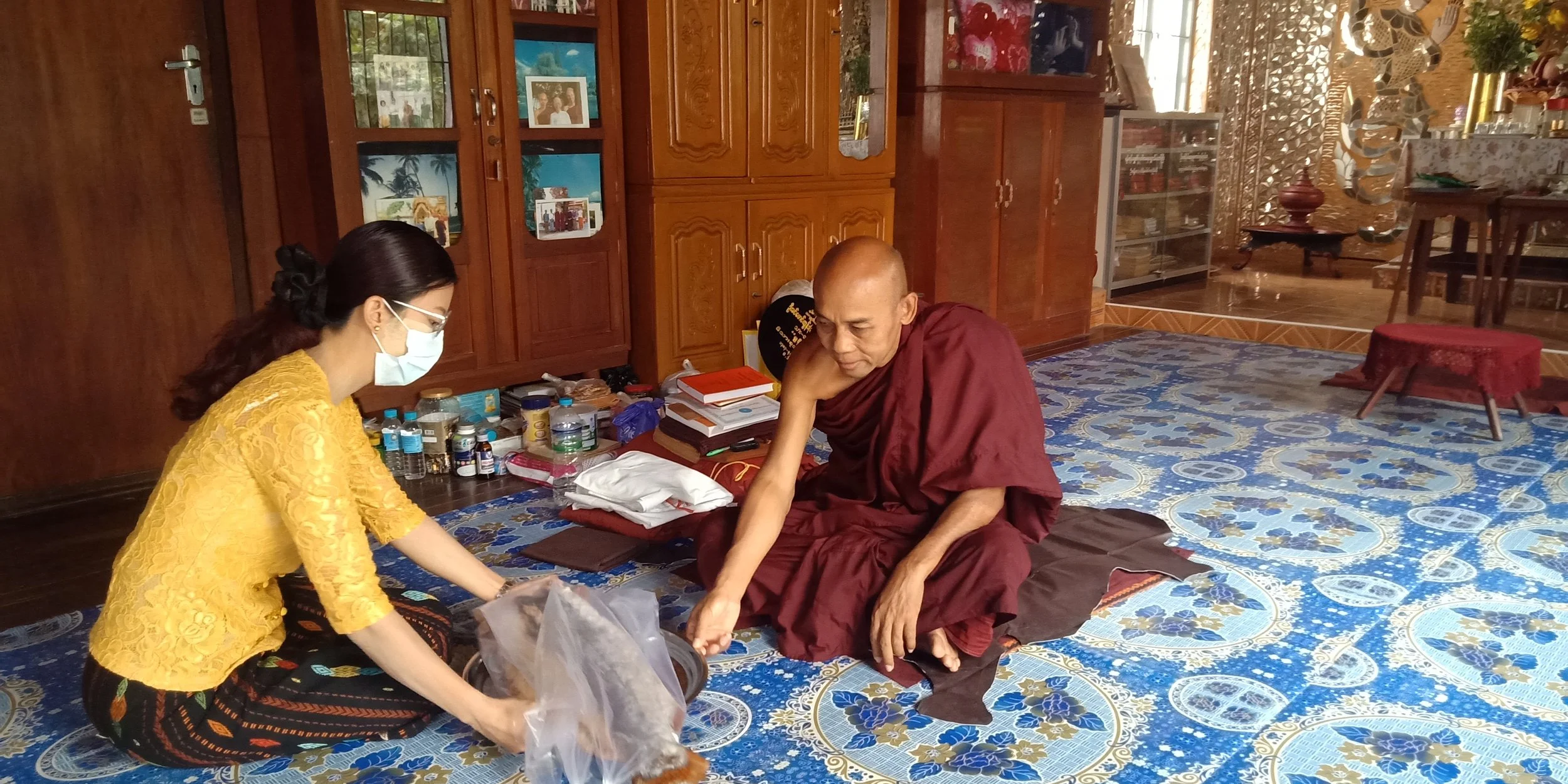 Donations continue throughout the Sagaing Hills