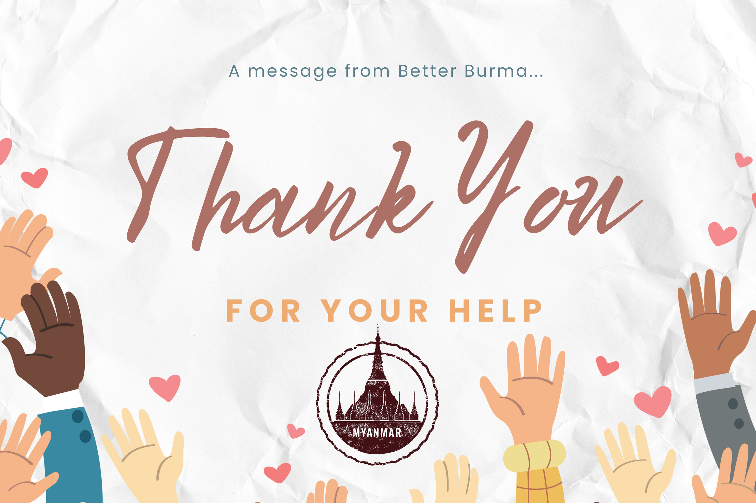 Appreciation for our donors