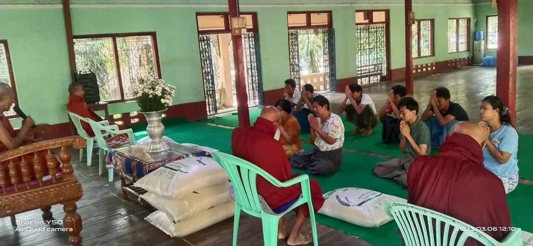 Rice to Monks and Nuns at a Critical Time