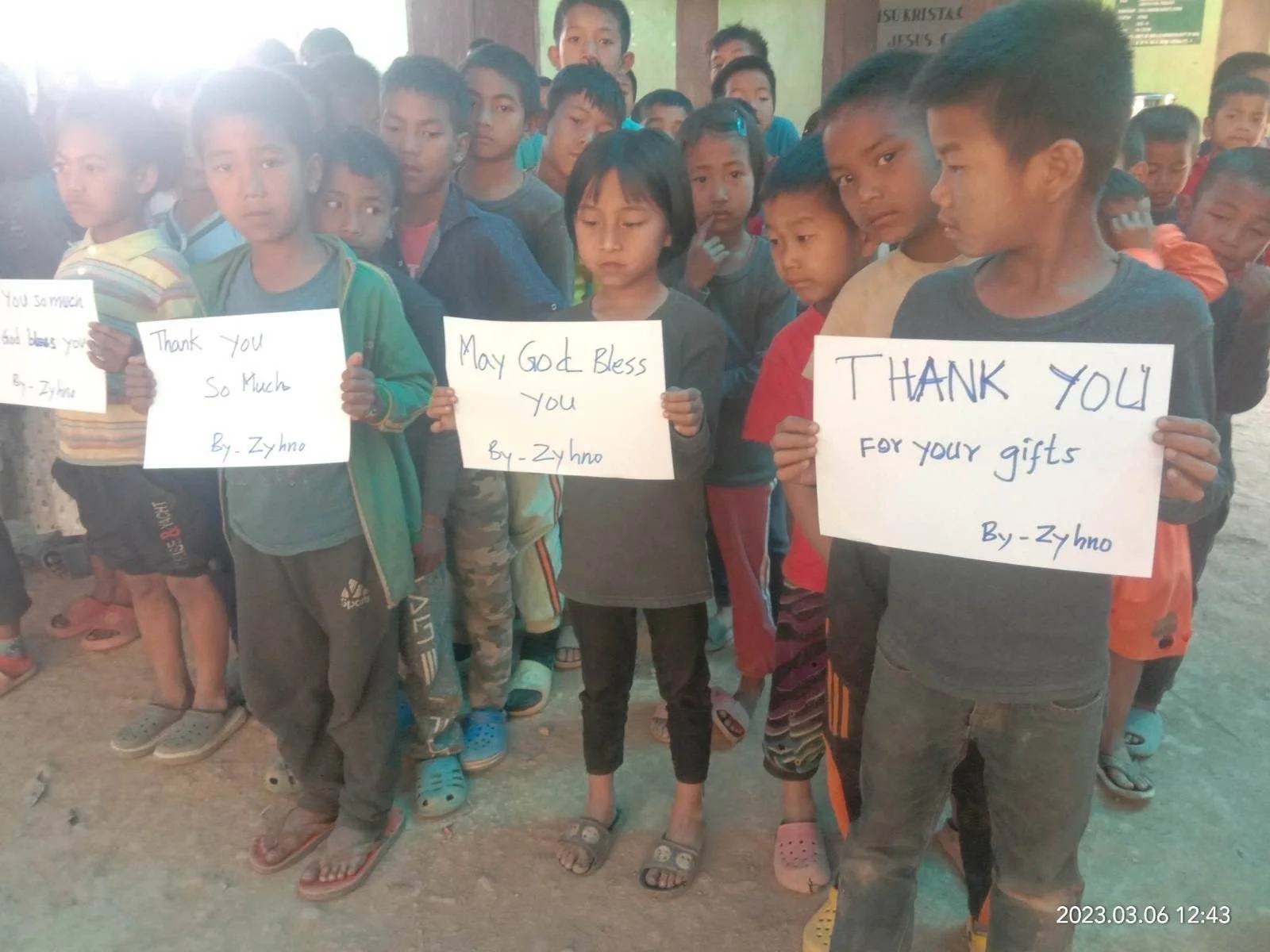 The Children Say, "Thank you!"