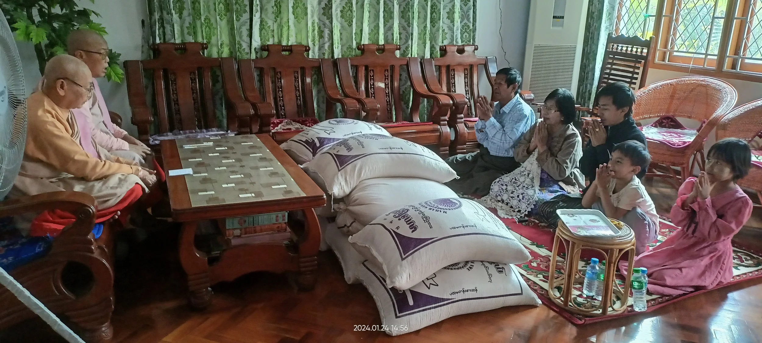 Ten Rice Sacks Makes the Day of a Nunnery
