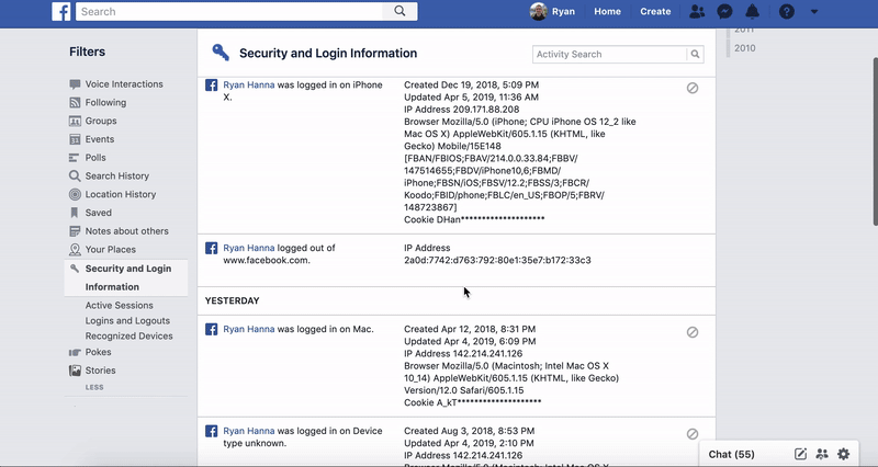 Facebook collects a ton of data on each user, ranging from basic information like name and birthday to more passive info like your IP address, location history and even call and text message history.