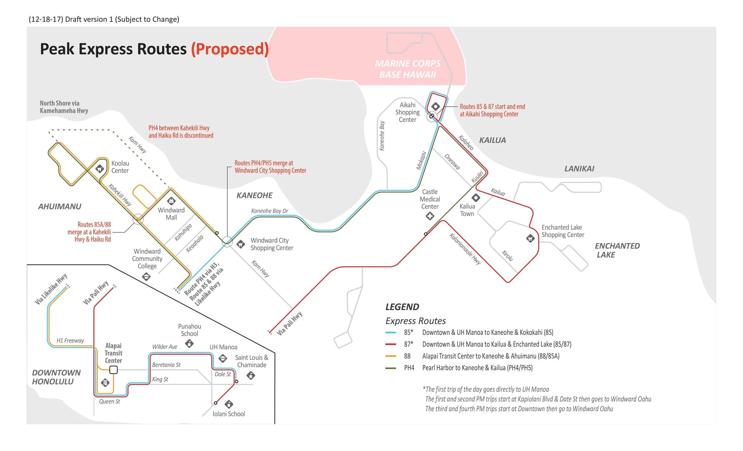 New routing, featuring higher headways and more service on main roads. 📸: TheBus