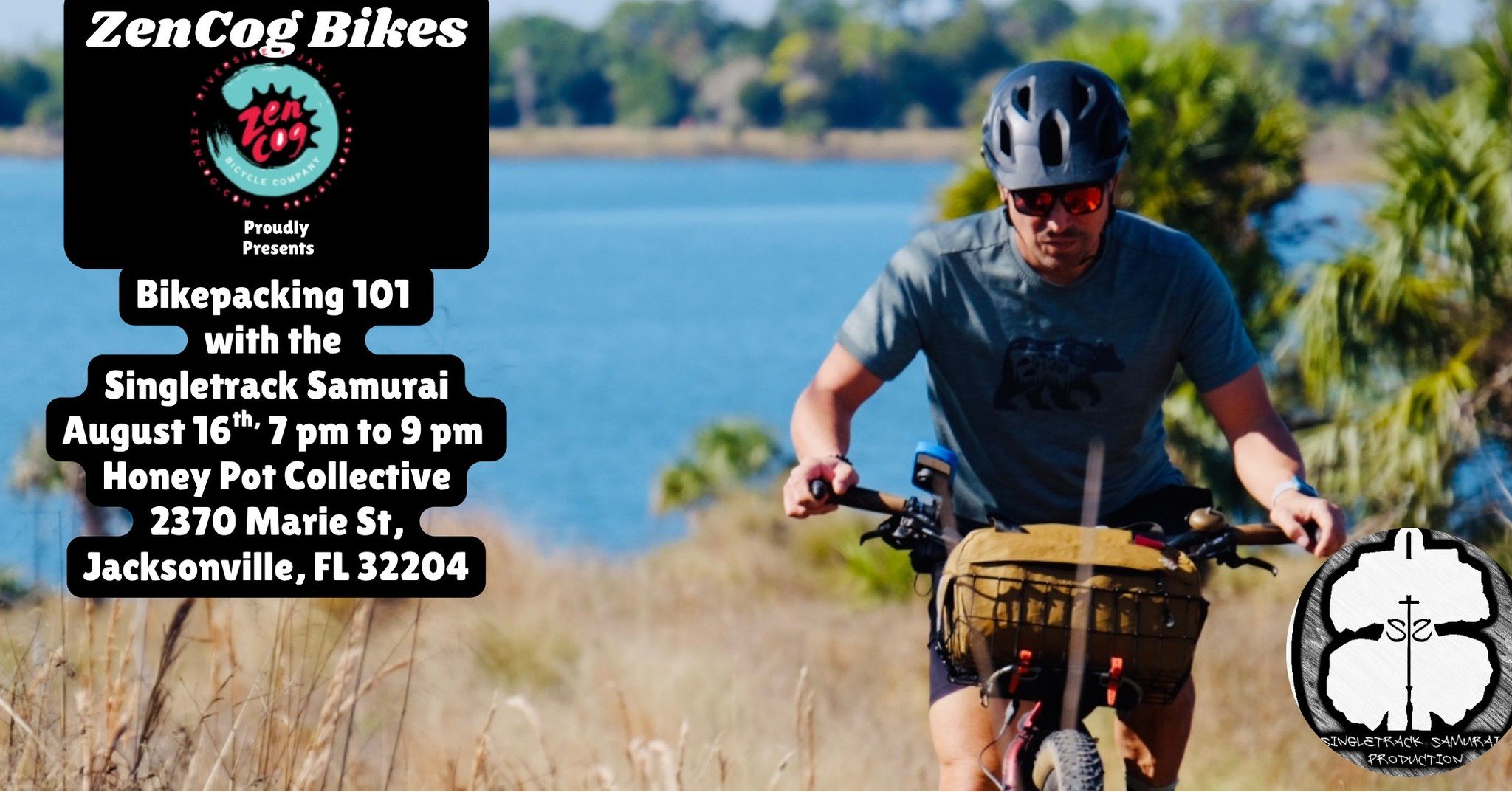 When: August 16th 7pm to 8pm
Where: The Honey Pot Bike Collective, 2370 Marie Street Jacksonville, FL 32204

Unlocking Adventure: An Evening of Bikepacking Insights &amp; Inspiration

Are you curious about a thrilling way to explore the world on two 