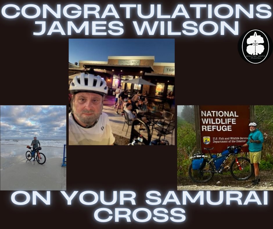 Today I want to take a moment to induct the 50th member of the Samurai Cross, James Wilson.  James has completed his journey to complete all the necessary routes for the Florida Triple Crown and his results have been verified. 

Cross Florida Individ