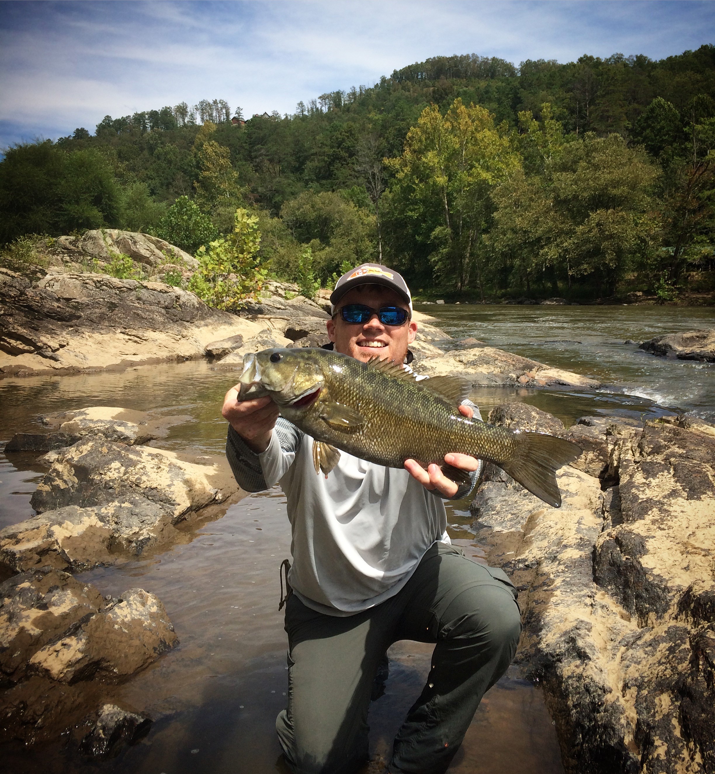 4.5 pound smallmouth caught out of the French Broad River near Asheville, North Carolina. 