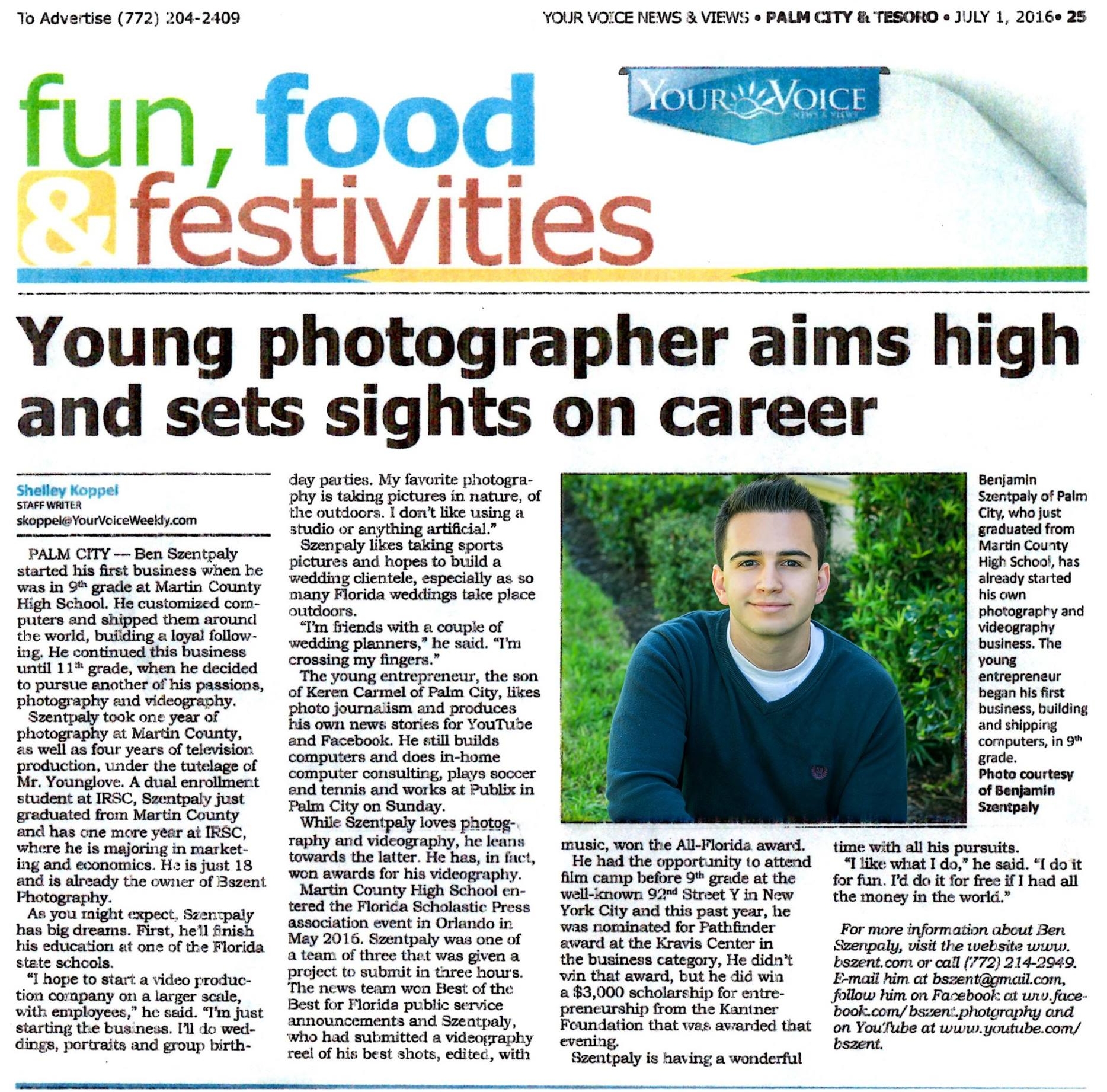 Featured in Your Voice Weekly / July 1, 2016