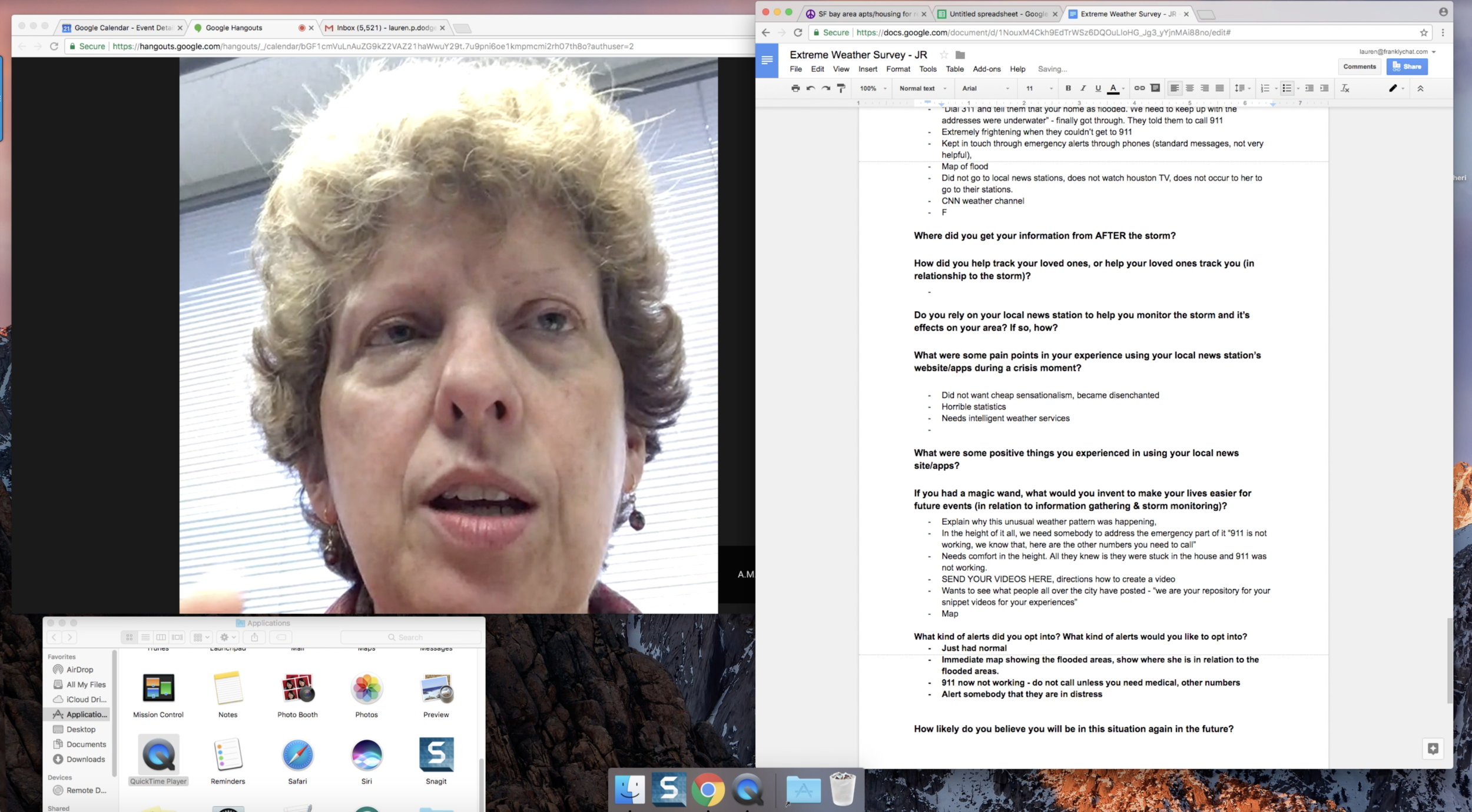 A participant discusses her experience in turning to her daughter for hurricane navigation. Her story was picked up by the local news station, whose Facebook post went viral. She was eventually found and rescued.
