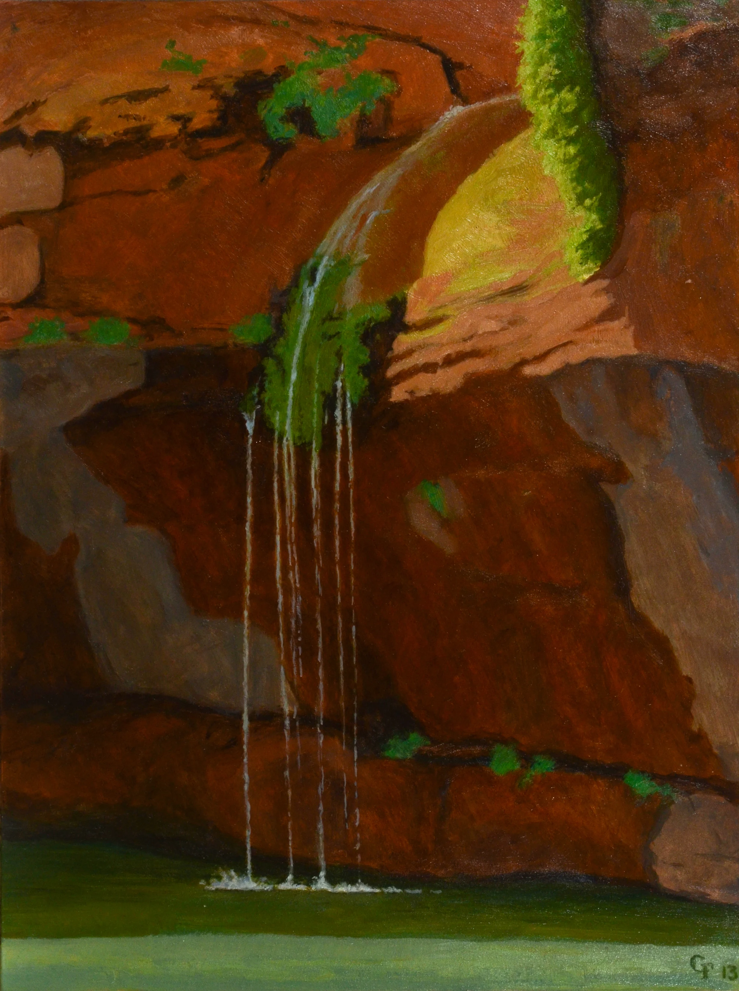Hog Springs, oil on panel, 12" x 9"