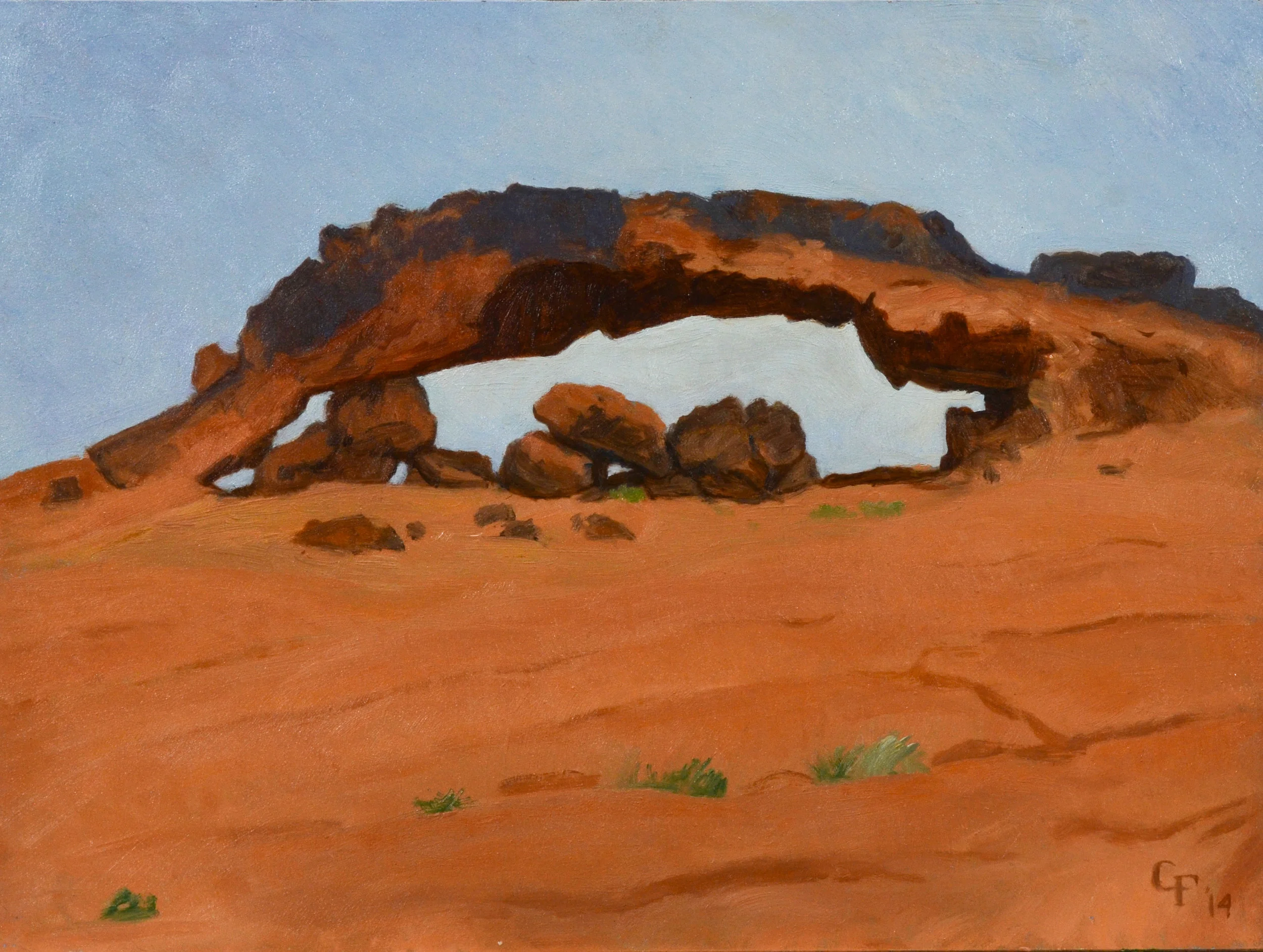 Sunset Arch, oil on panel 9" X 12"Sunset Arch, oil on panel 9" x 12"