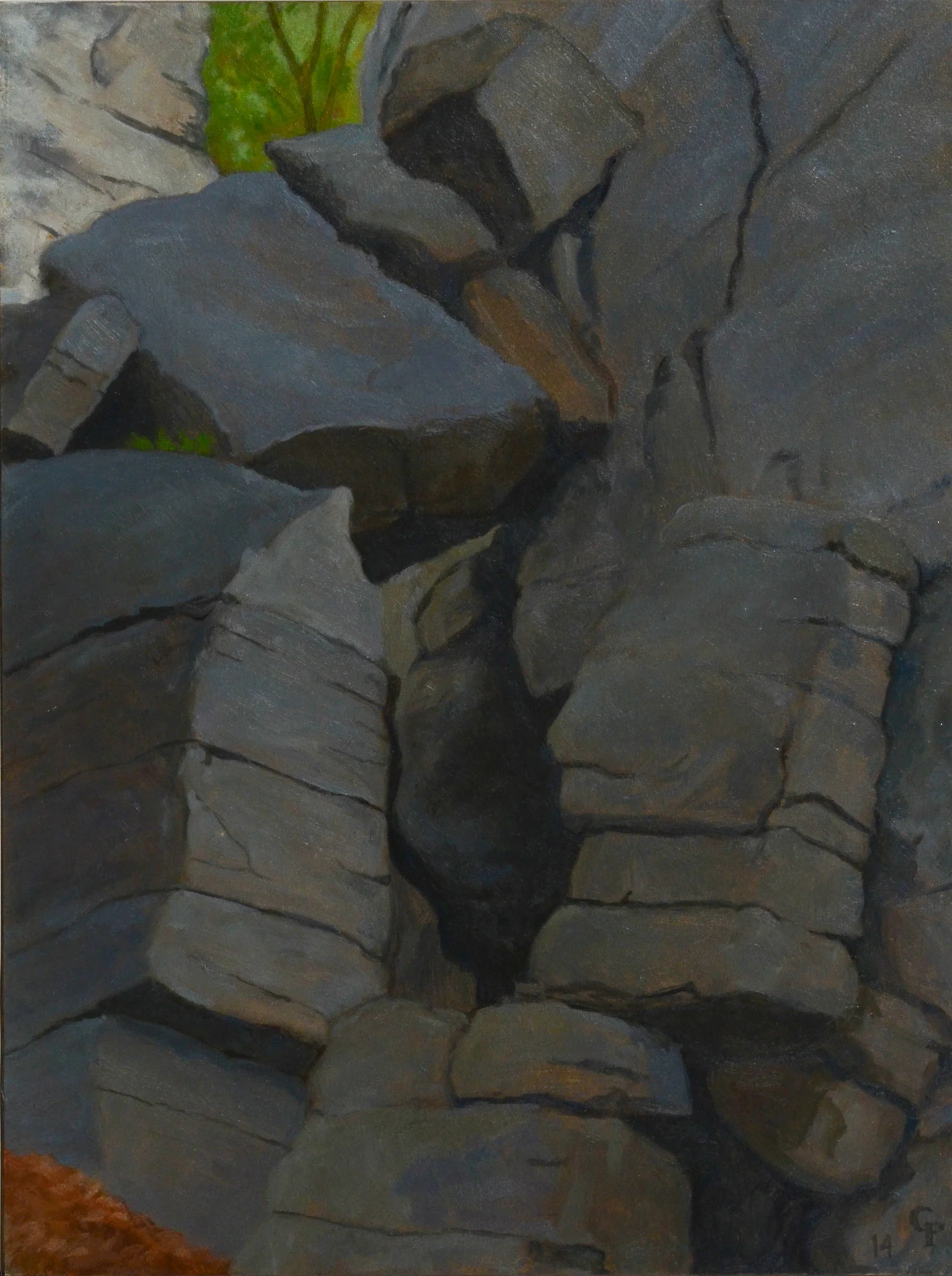 Lost City, oil on panel, 12" x 9"