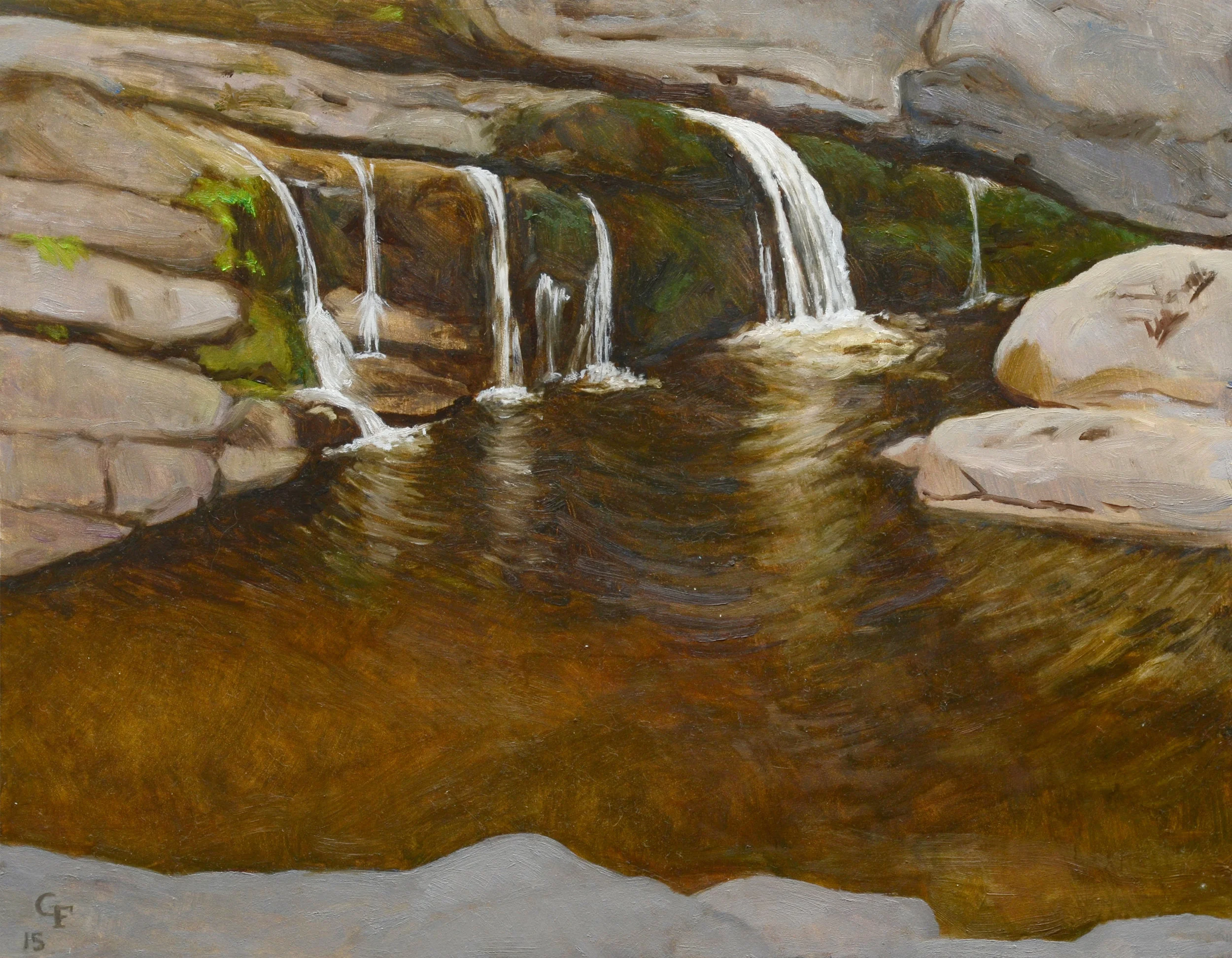 Swimming Hole Peterskill, o/p, 9" x 12"