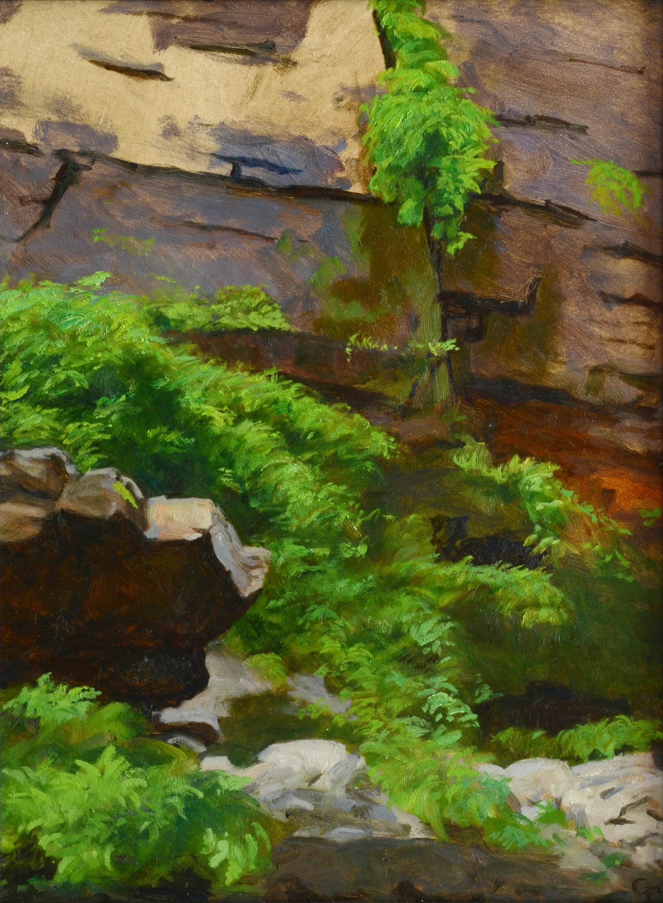 Stony Kill Falls, oil on panel, 12" x 9"