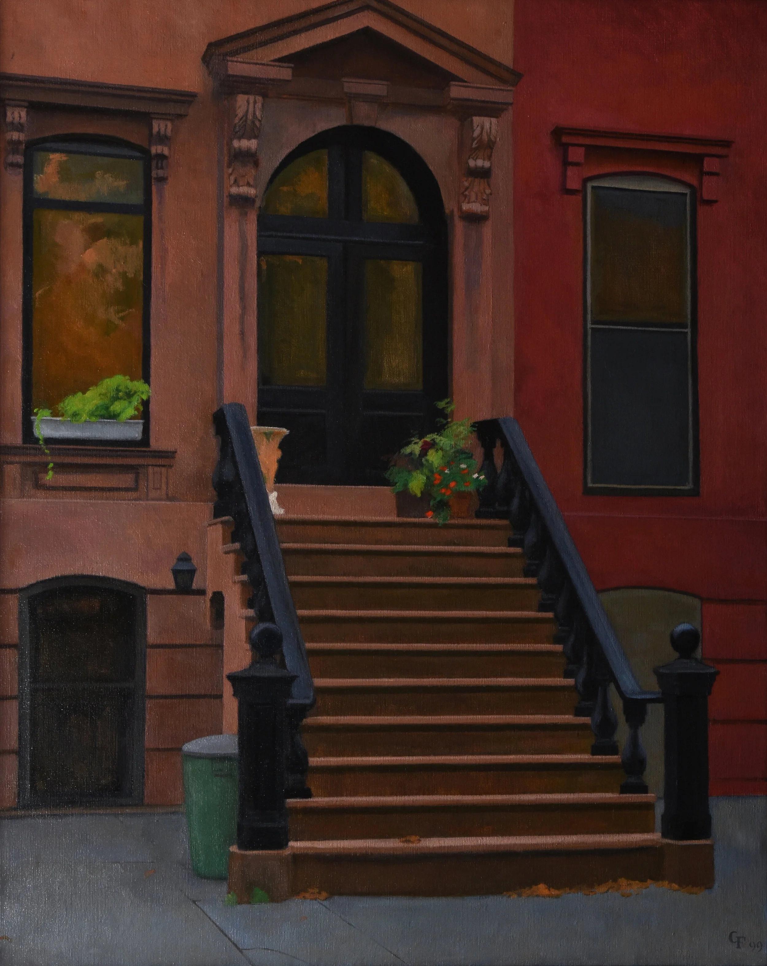 Stoop, oil on canvas, 30" x 24"