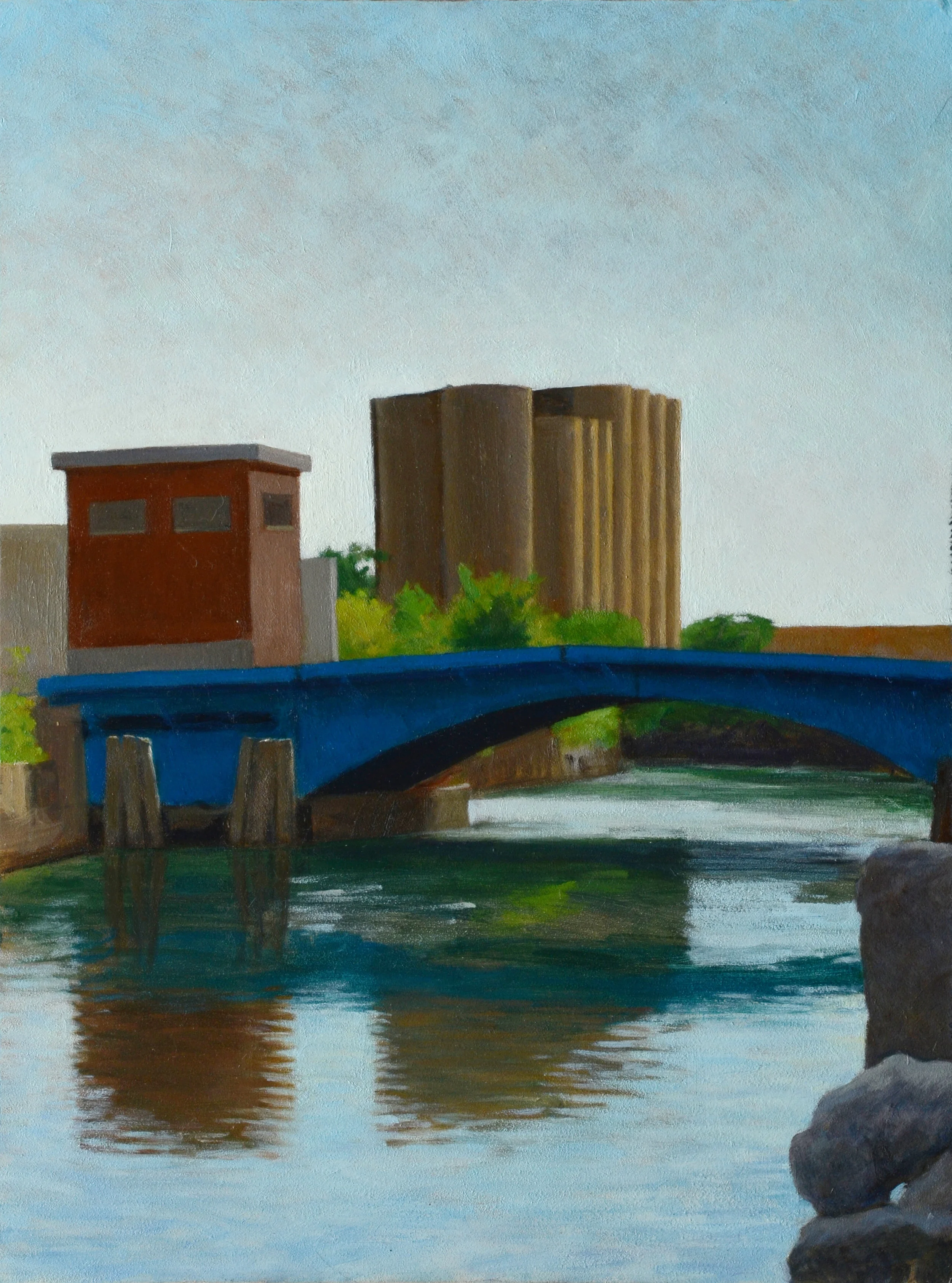 Gowanus Bridge, oil on panel, 16" x 12"