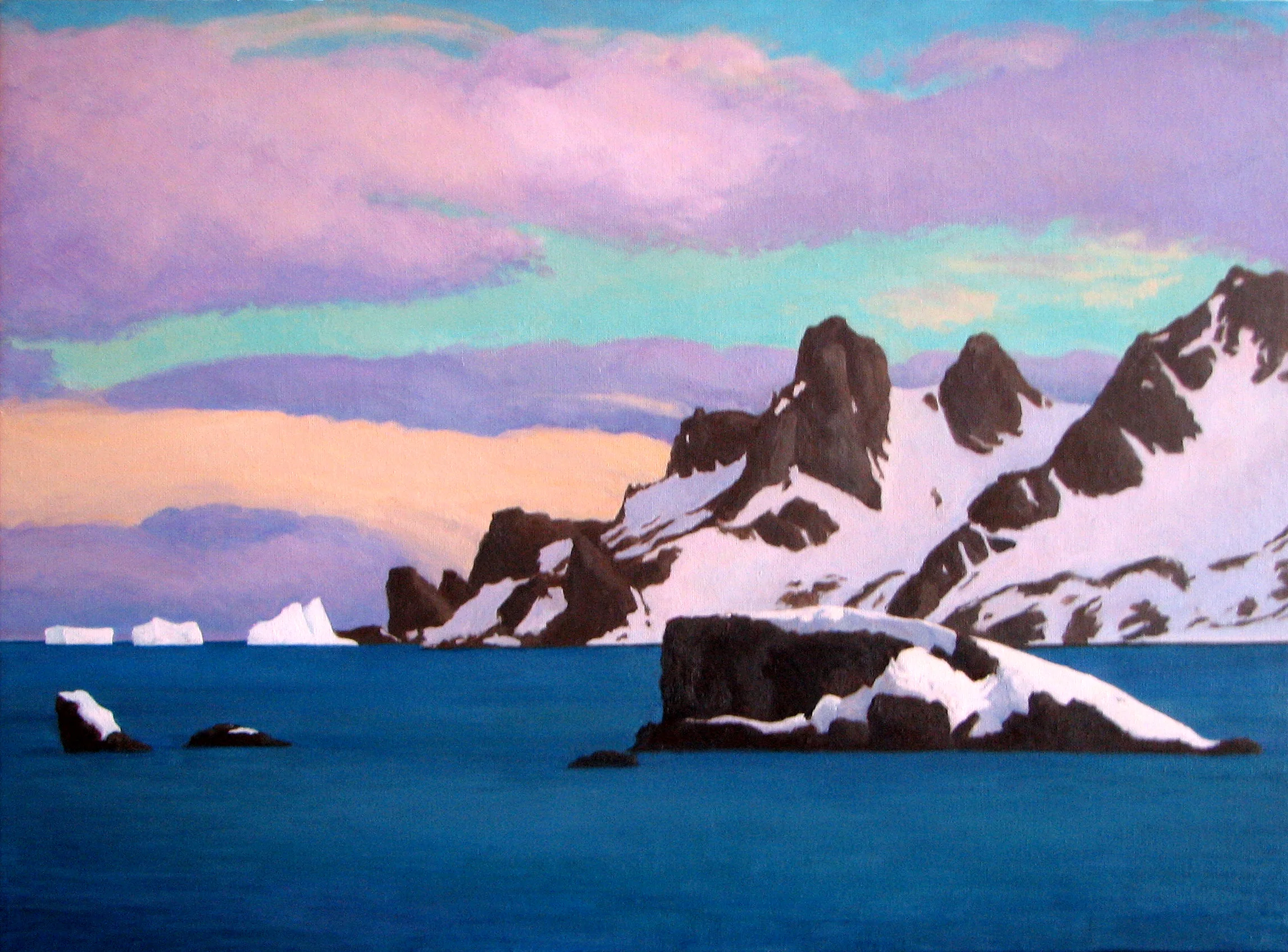 Paradise Bay Antarctica o/c 18"x24" SOLD
