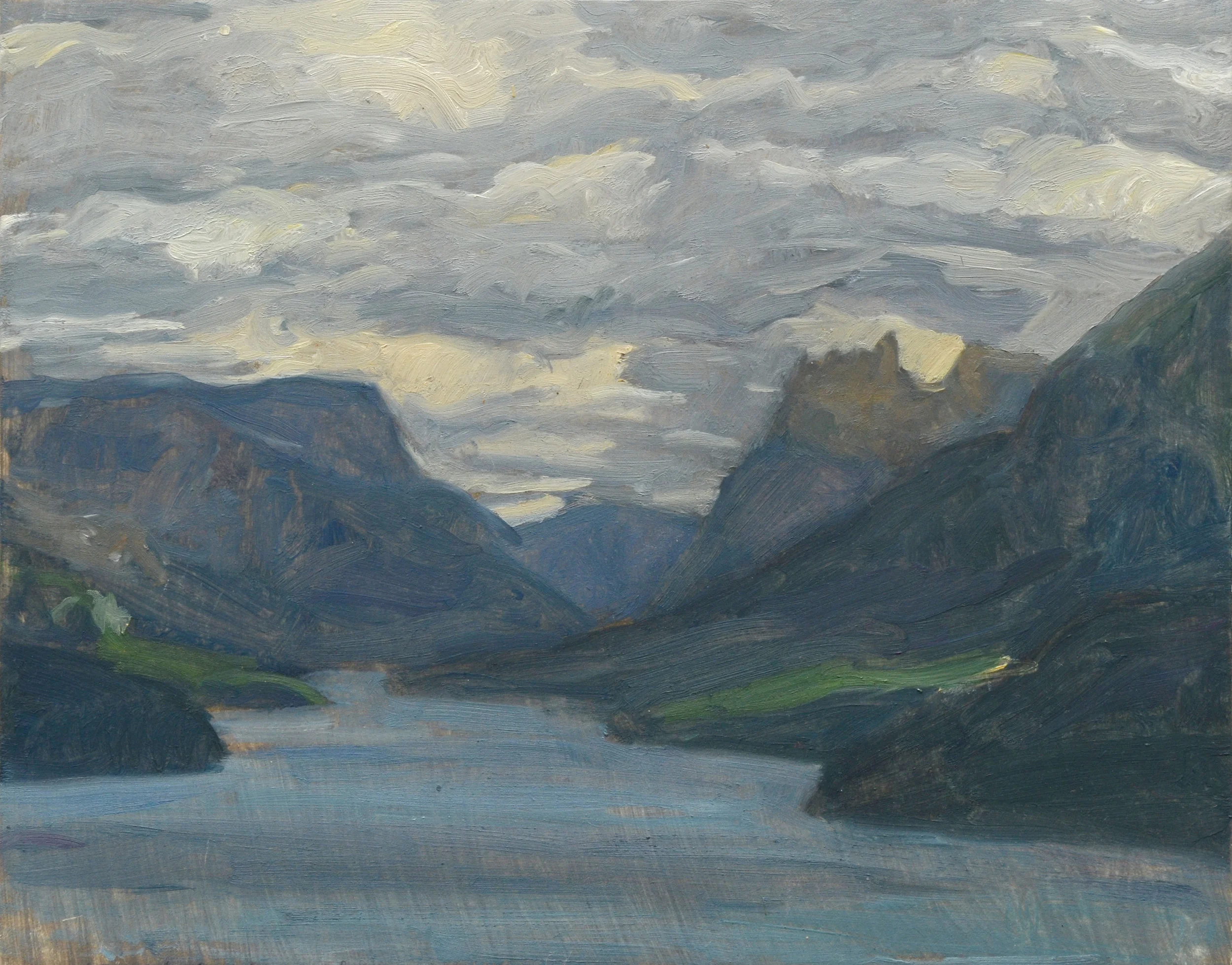 Stormy Weather Price of Wales, oil on panel, 8" x 10"
