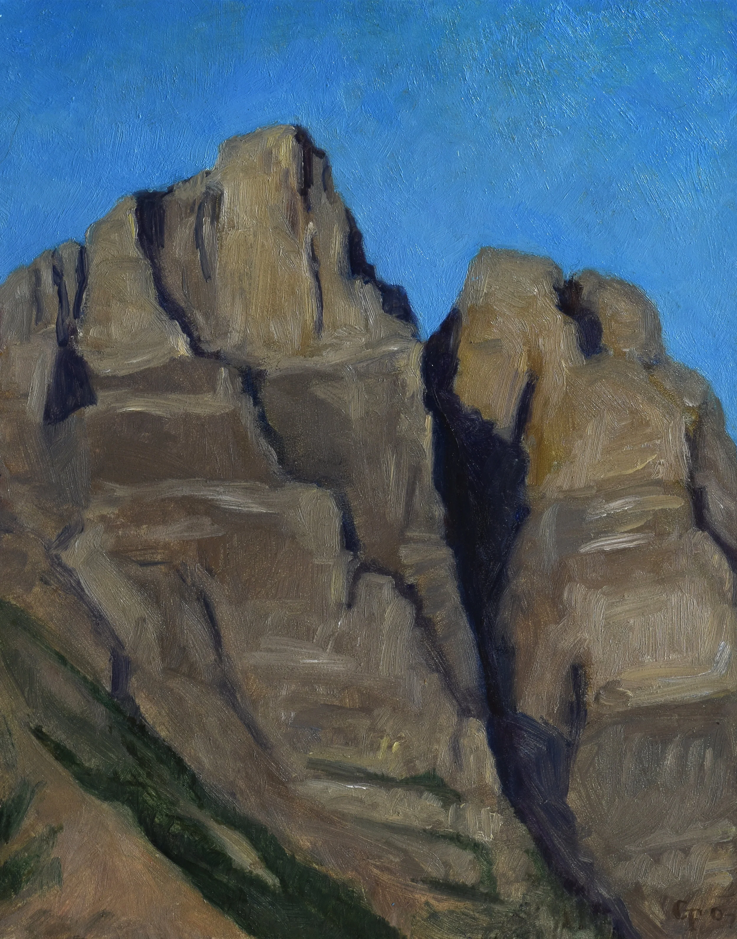 Mount Tupper, oil on panel, 8" x 10"
