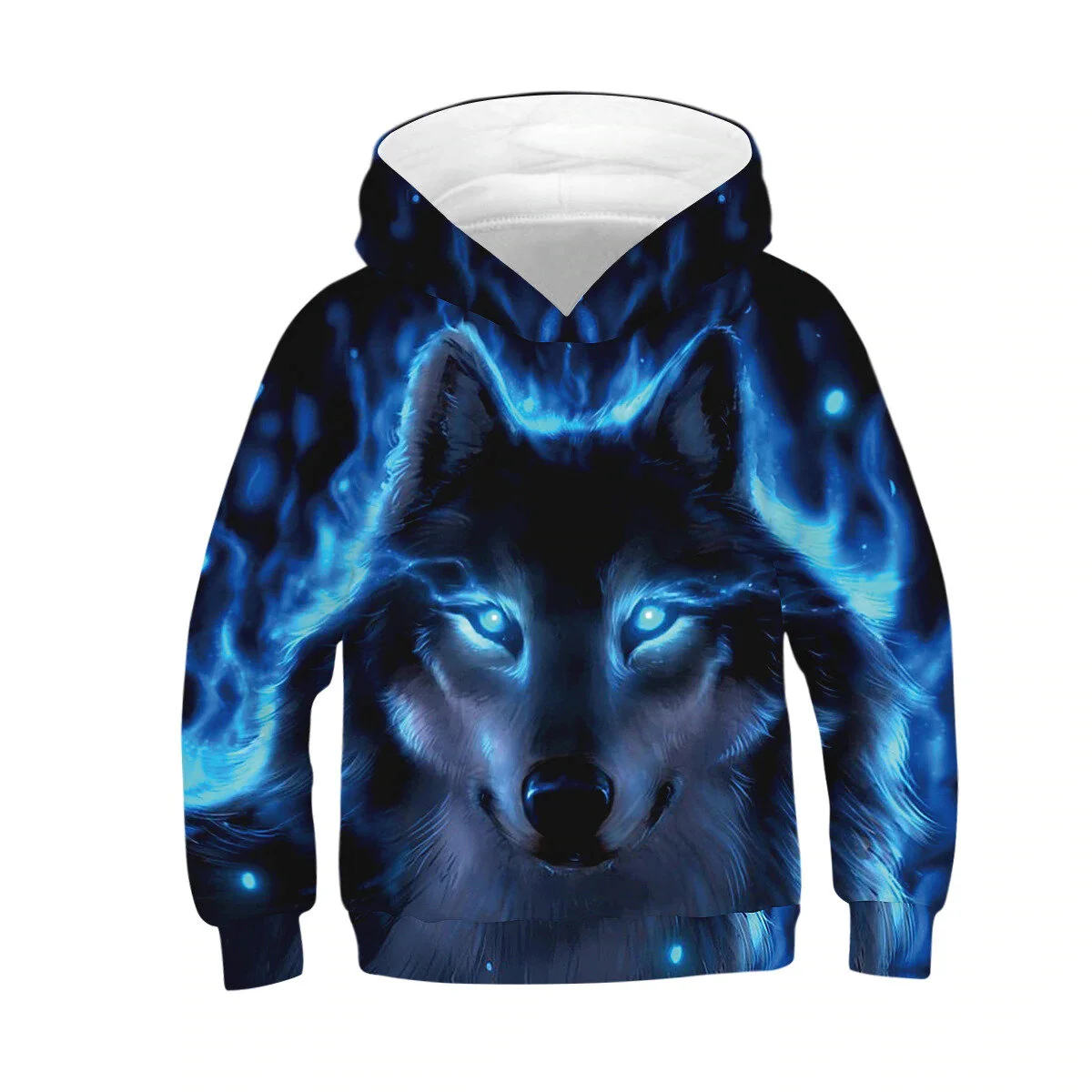 "Neon Blue Wolf" Junior Hoodie