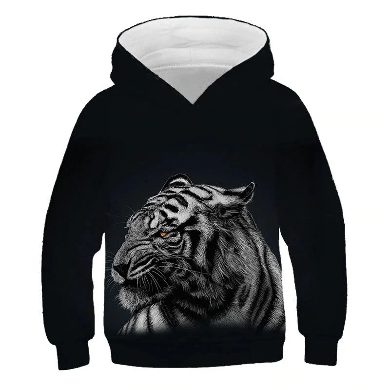 "Silver and Black Tiger" Junior Hoodie