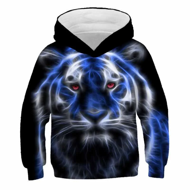 "Baby Neon Blue Tigerlet" Junior Hoodie
