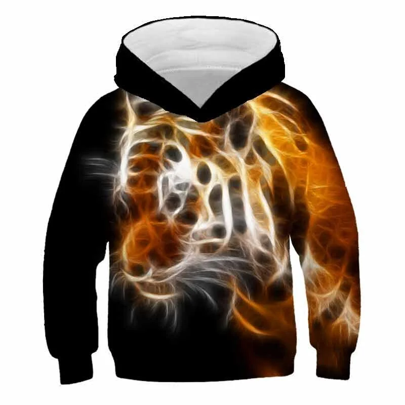 "Baby Neon Orange Tigerlet" Junior Hoodie