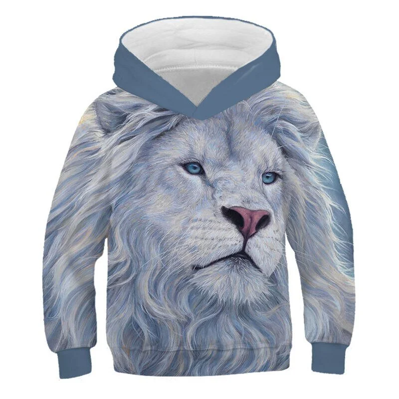 "Blue White Lion" Junior Hoodie