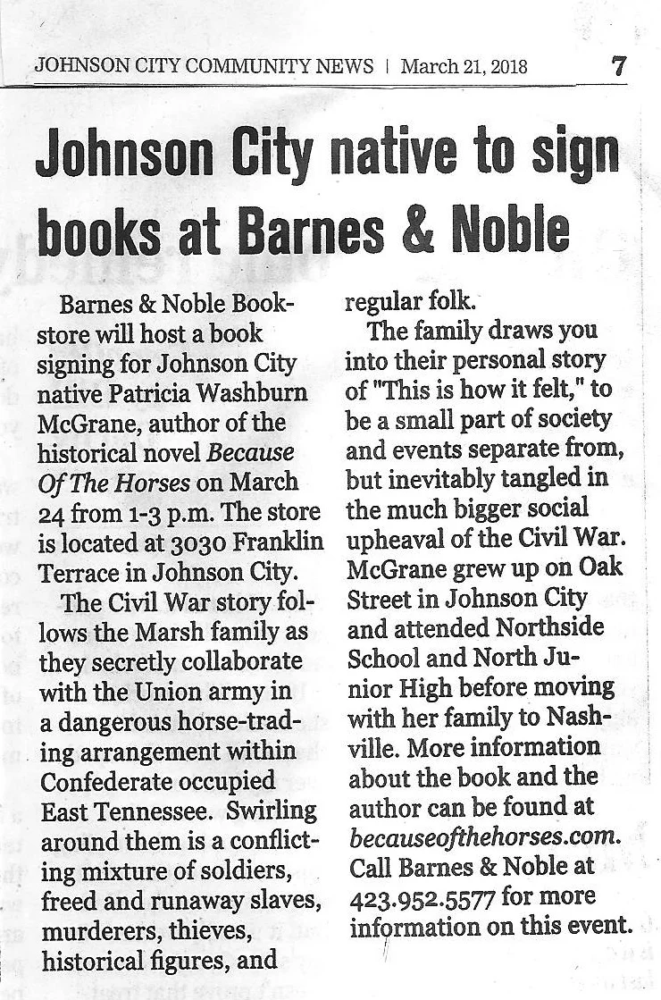 Press: Johnson City Community News, March 21, 2018