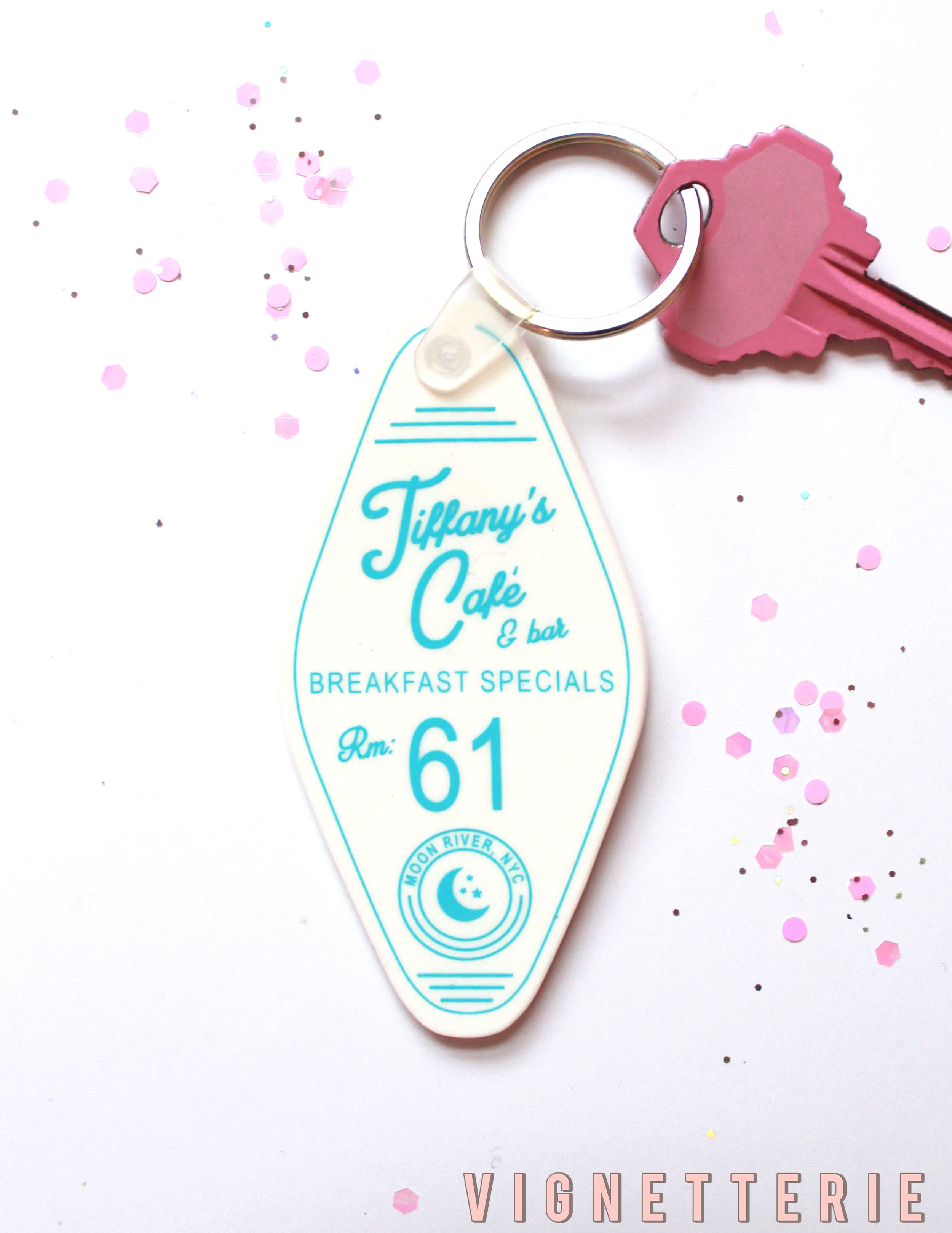 Blue Tiffany's Hotel Keychain 