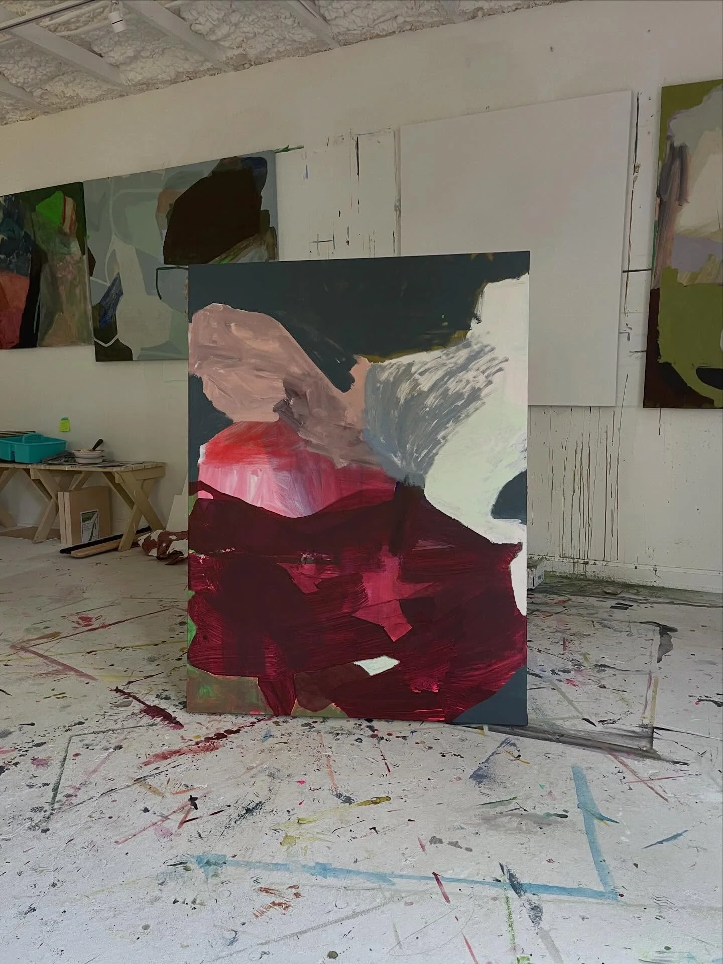 I&rsquo;ve officially gone to the dark side 🙂&zwj;&harr;️ The studio is filling up with paintings &amp; a collection of blooms drops later this month. Lots on the horizon! #allisonjames