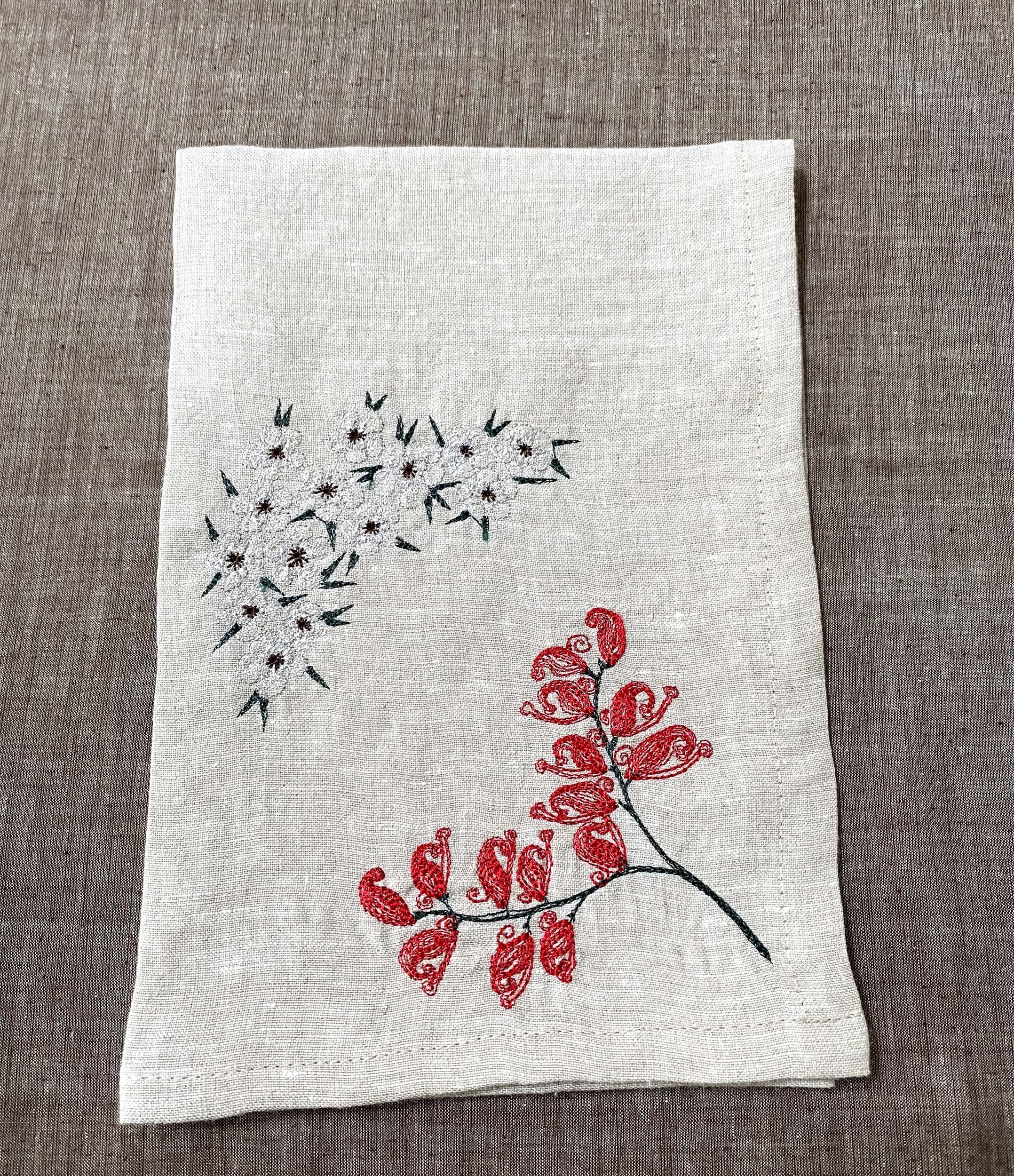 Tea Tree and Grevillea napkin