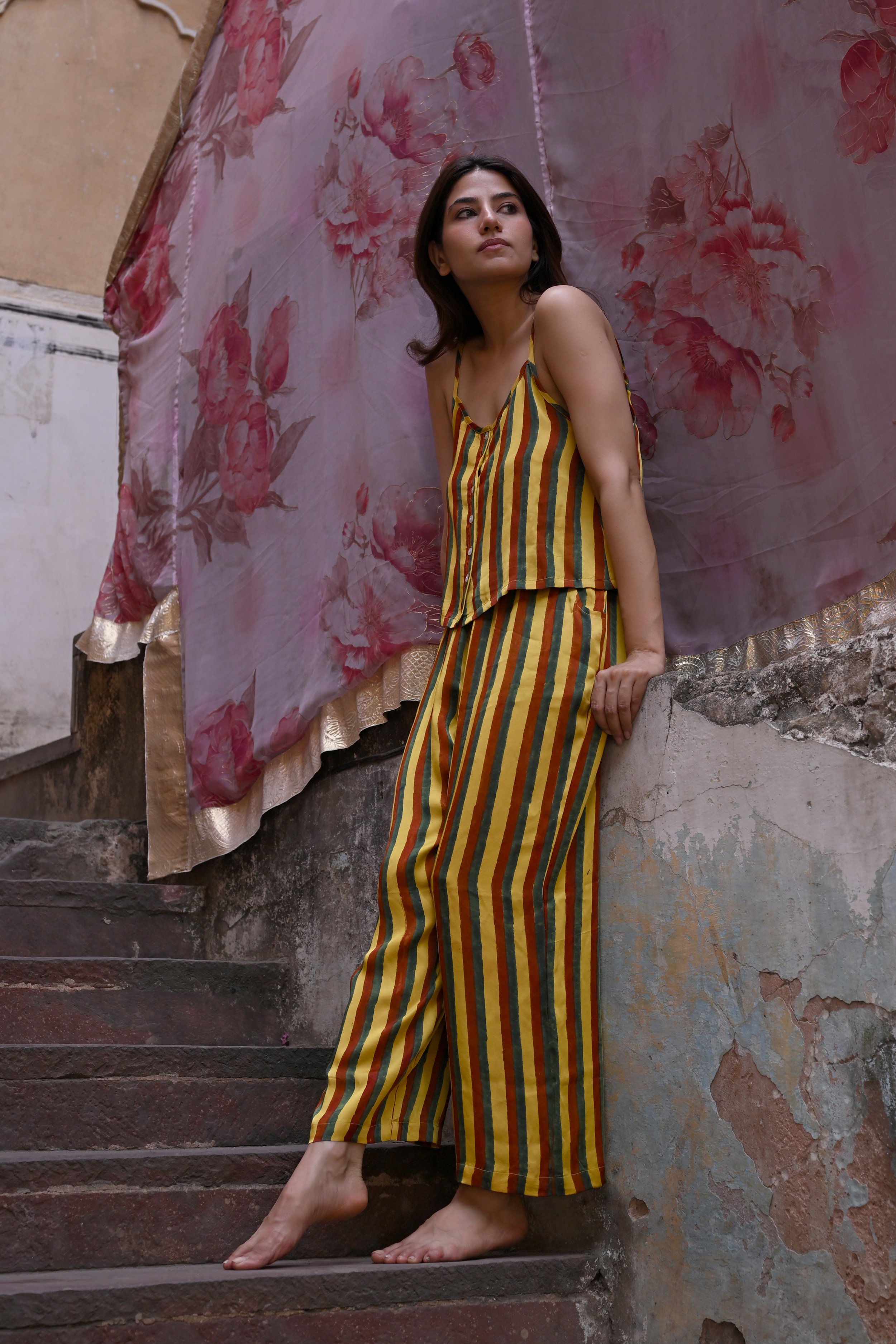 Yellow Striped Pants