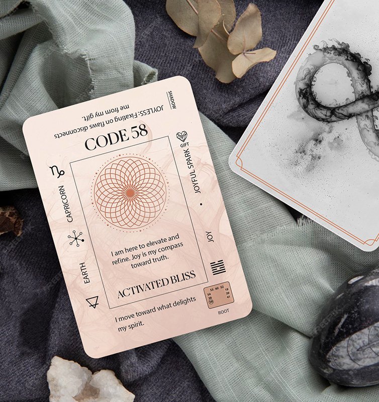 Soul code 58 laid out on table