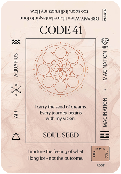 Soul Codes oracle deck card 41 inspired by Human Design gate