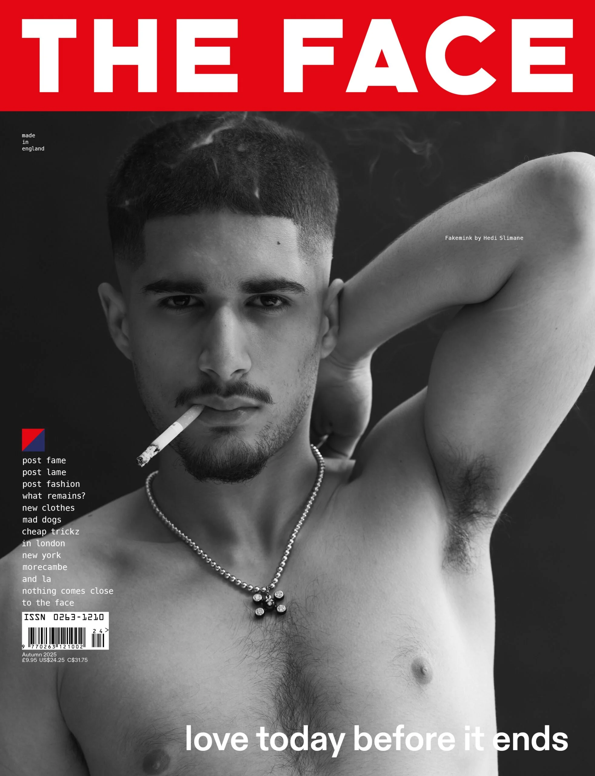 Fakemink models Homer necklace on ‘The Face’ magazine cover