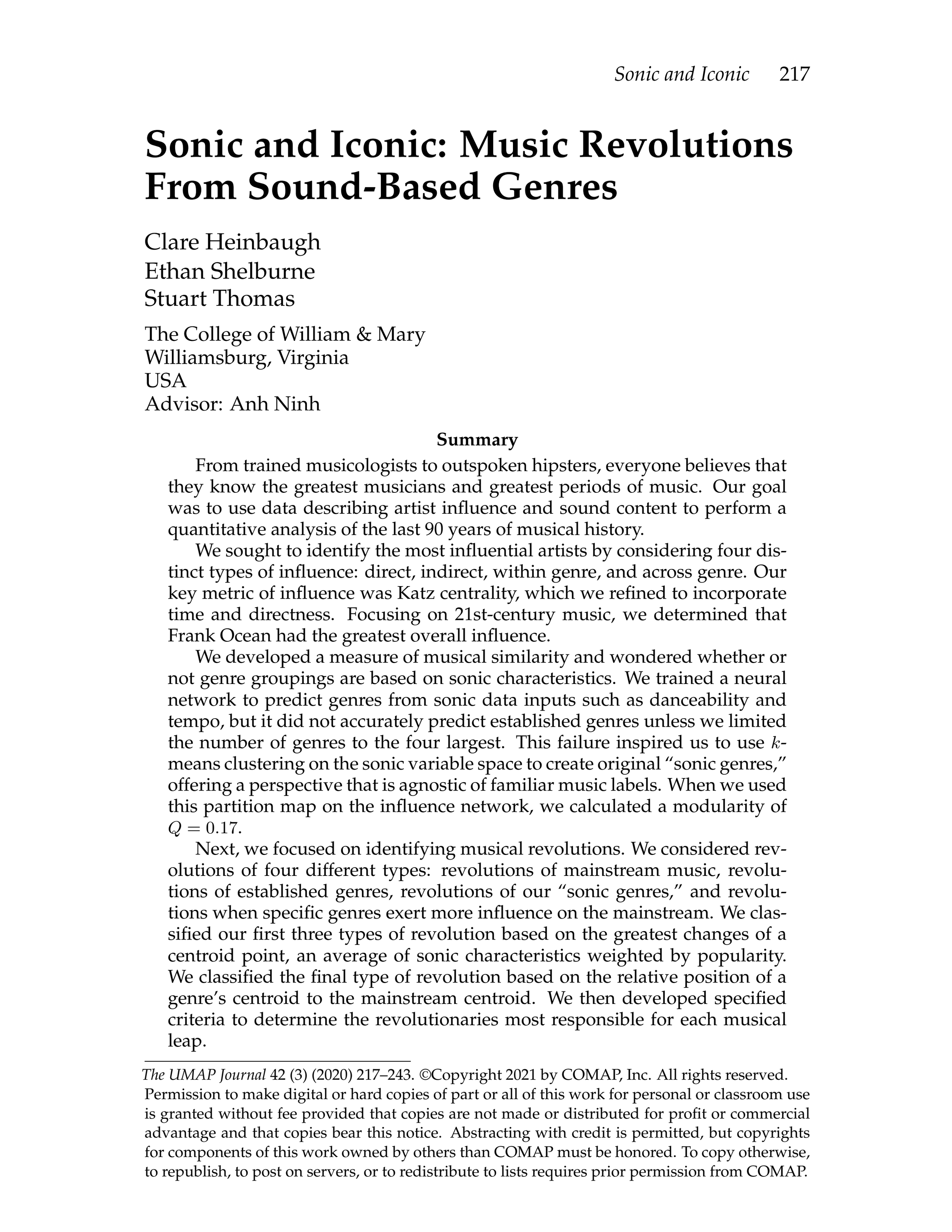 Sonic and Iconic: Music Revolutions from Sound-Based Genres