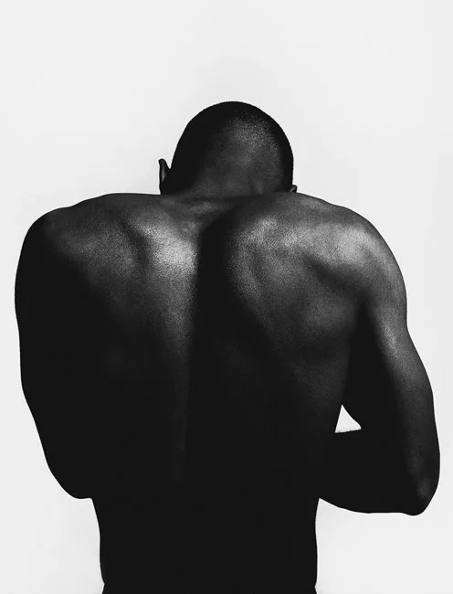 Black and white photo of Frank Ocean's back by Nabil for Oyster mag.jpg